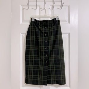 ARITZIA WILFRED PLAID PENCIL SKIRT